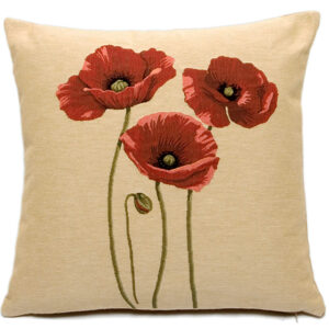 Coussin 3 Pavots -- 45x45cm-0