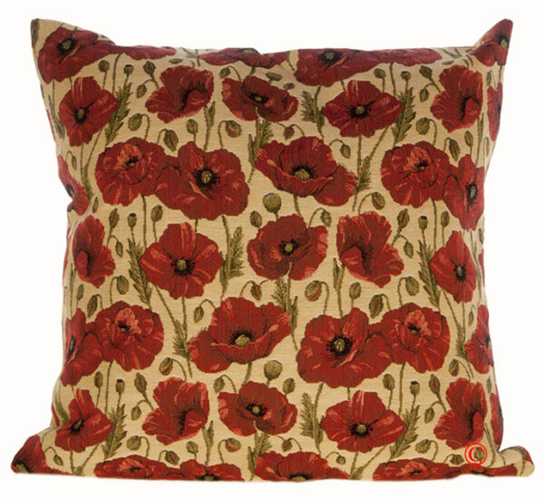 Coussin Pavots -- 45x45cm-0