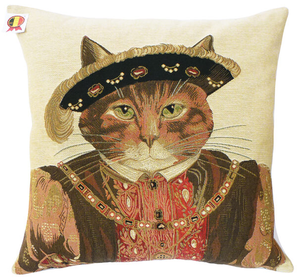 Coussin chat Henri VIII - 45x45cm-0