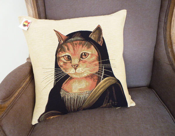 Coussin chat Mona Lisa -- 45x45cm-10835