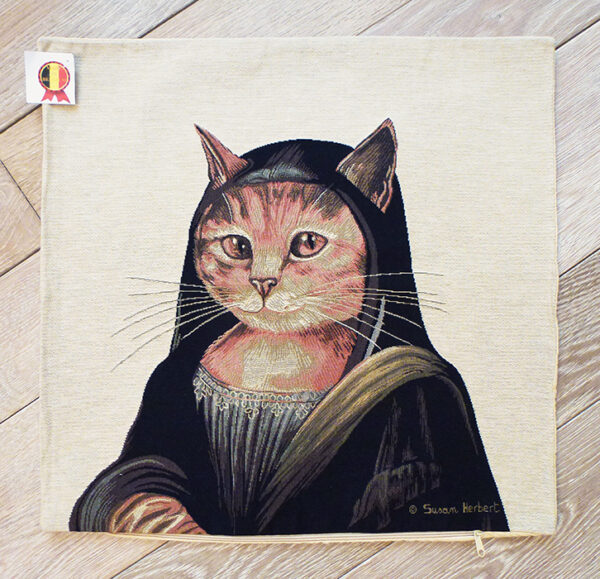 Coussin chat Mona Lisa -- 45x45cm-10837