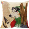 Coussin chien jack russell ski -- 45x45cm-0
