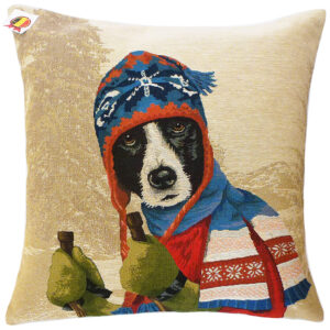 Cushion Ski Dog Border Collie -- 45x45cm -0