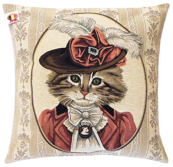 Coussin chat belle époque -- 45x45cm-0