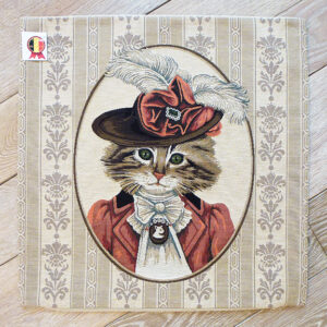 Coussin chat belle époque -- 45x45cm-10687