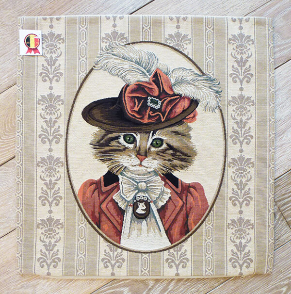 Coussin chat belle époque -- 45x45cm-10687