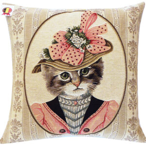 Coussin chat belle époque -- 45x45cm-0