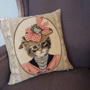 Coussin chat belle époque -- 45x45cm-10682