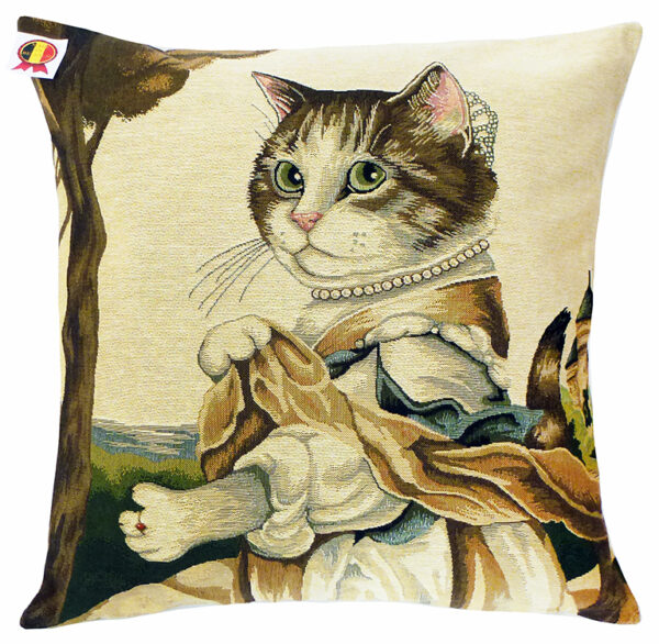 Coussin chat Mademoiselle -- 45x45cm-0