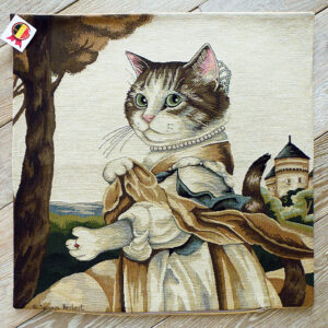 Coussin chat Mademoiselle -- 45x45cm-10817