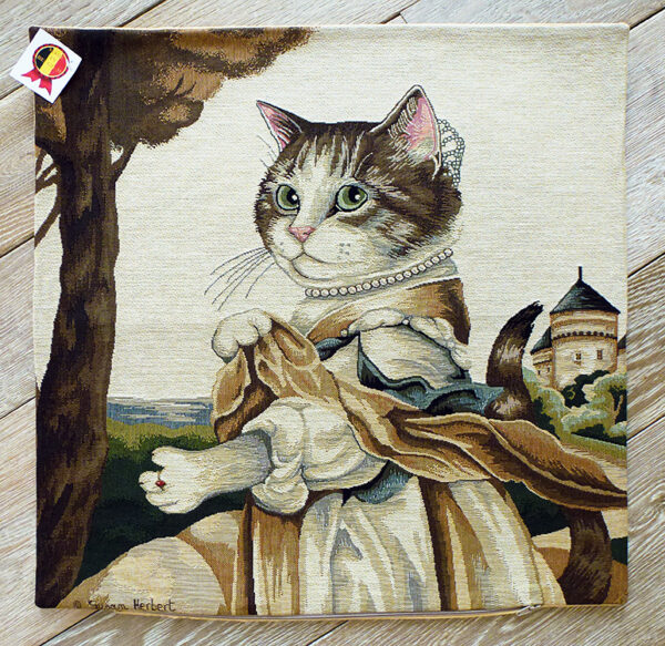 Coussin chat Mademoiselle -- 45x45cm-10817