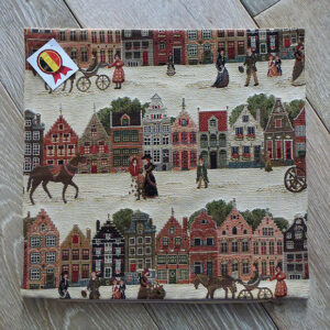 Coussin -- Bruges et ses caleches -- 35x35cm-10198