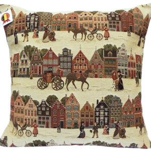 Cushion -- Bruges and Carriages -- 45x45cm-0