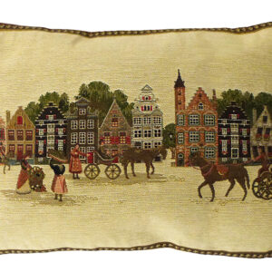 Coussin -- Caleches et Maisons de Bruges -- 35x45cm-0