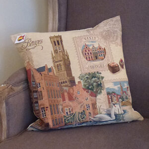 Coussin -- Beffroi de Bruges -- 45x45cm-10163