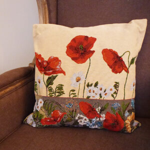 Coussin Pavots et Fleurs de Champs -- 45x45cm-10229