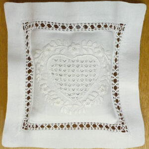 Lavender Sachet -- Heart in White-0