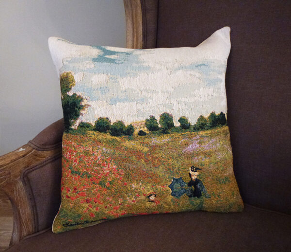 Coussin Monet Coquelicots -- 48x48cm-10488