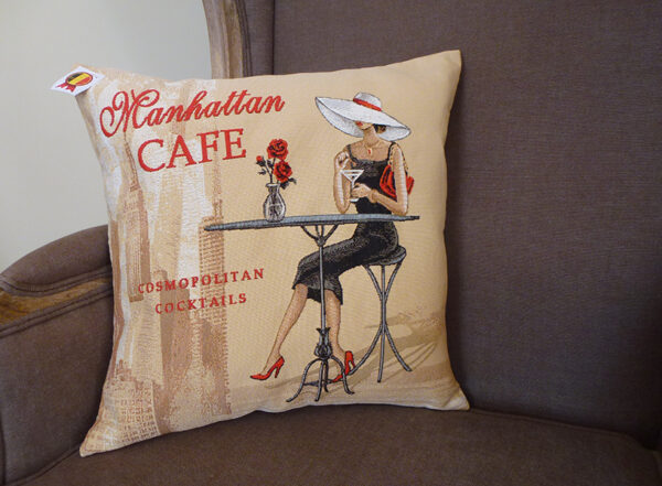 Coussin Cafe Manhattan -- 45x45cm-10565