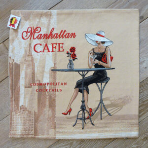 Coussin Cafe Manhattan -- 45x45cm-10566