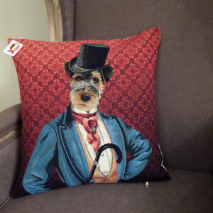 Coussin Chien Gentleman -- 45x45cm-10588