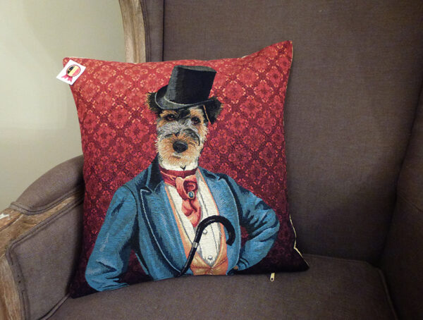 Coussin Chien Gentleman -- 45x45cm-10588