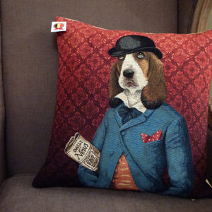 Coussin Chien Gentleman -- 45x45cm-10595