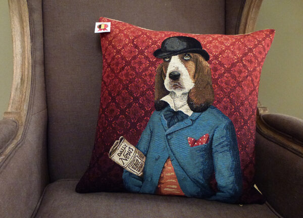 Coussin Chien Gentleman -- 45x45cm-10595