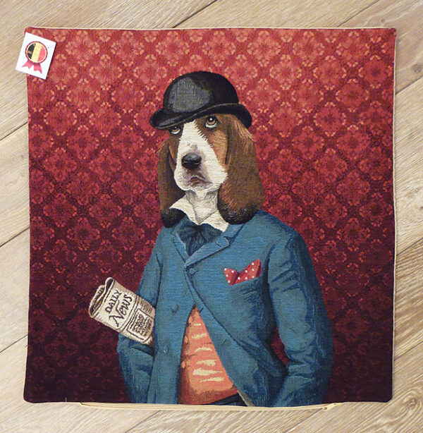 Coussin Chien Gentleman -- 45x45cm-10594