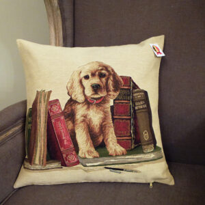 Coussin Biblio Chiens -- 45x45cm-10585