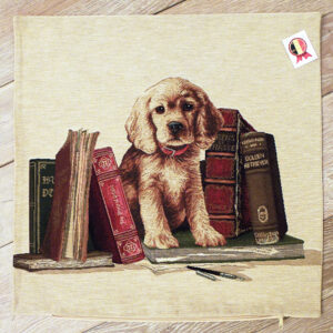 Coussin Biblio Chiens -- 45x45cm-10586