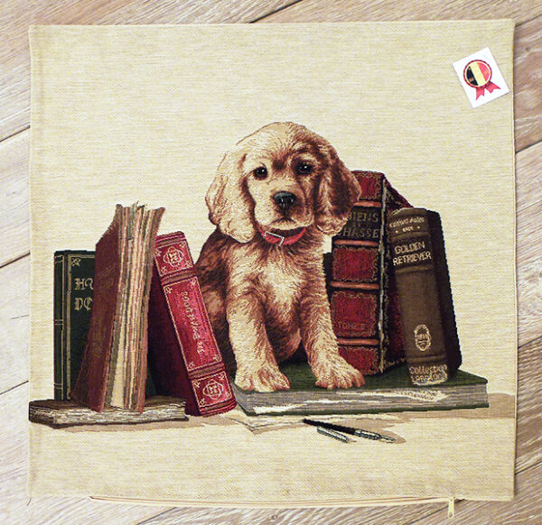 Coussin Biblio Chiens -- 45x45cm-10586