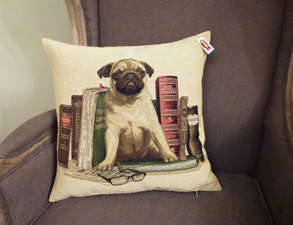 Coussin Biblio Chiens -- 45x45cm-10582