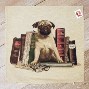 Coussin Biblio Chiens -- 45x45cm-10583