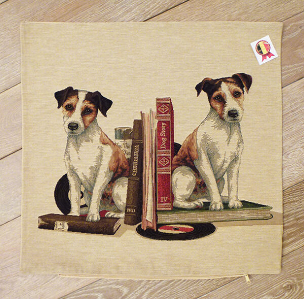 Coussin Biblio Chiens -- 45x45cm-10580