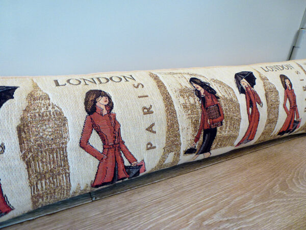 Draught Excluder London Paris -- 20x90cm-10796