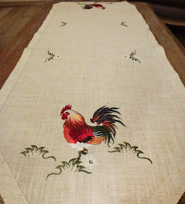 C311 Chemin de Table Coq -- 50x150cm-10955