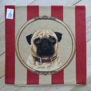 Coussin Chien Carlin -- 45x45cm-11428