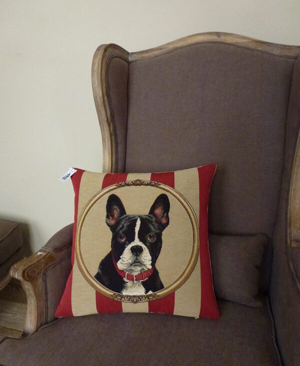 Coussin Chien Terrier de Boston -- 45x45cm-11416