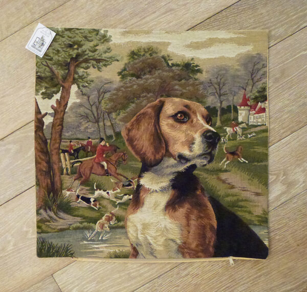 Coussin Chasse Chien Beagle -- 45x45cm-11459