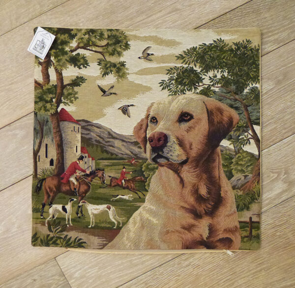 Coussin Chasse Chien Labrador -- 45x45cm-11464