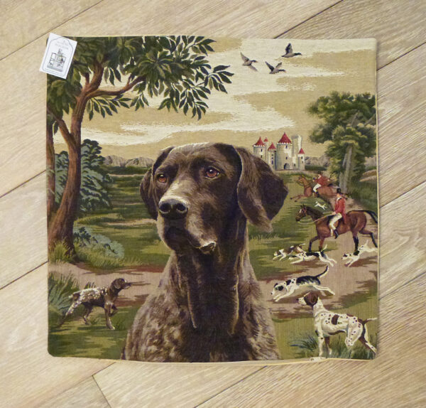 Coussin Chasse Chien Braque -- 45x45cm-11462