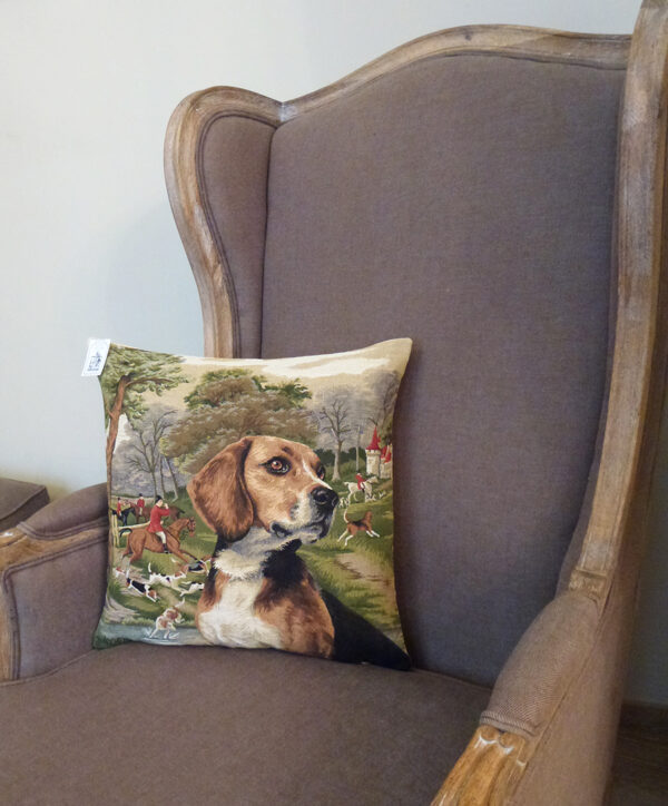 Coussin Chasse Chien Beagle -- 45x45cm-11458