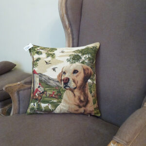 Coussin Chasse Chien Labrador -- 45x45cm-11465