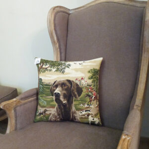 Coussin Chasse Chien Braque -- 45x45cm-11461